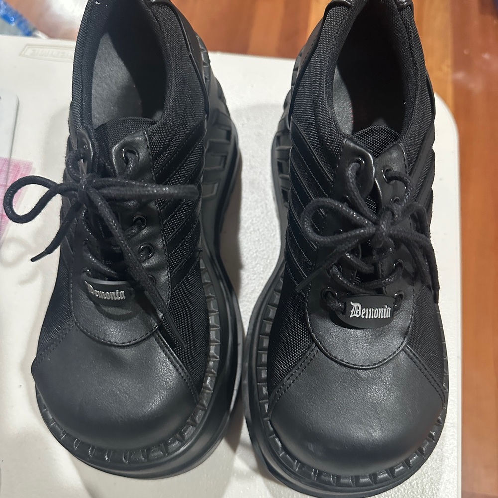 Demonia Black Platform Sneakers